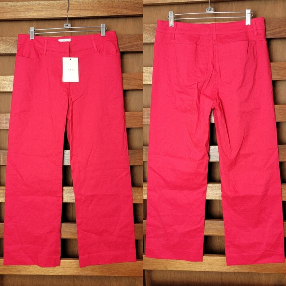 NWT A.L.C. Cherry Red Teddy Pant, Sz 6